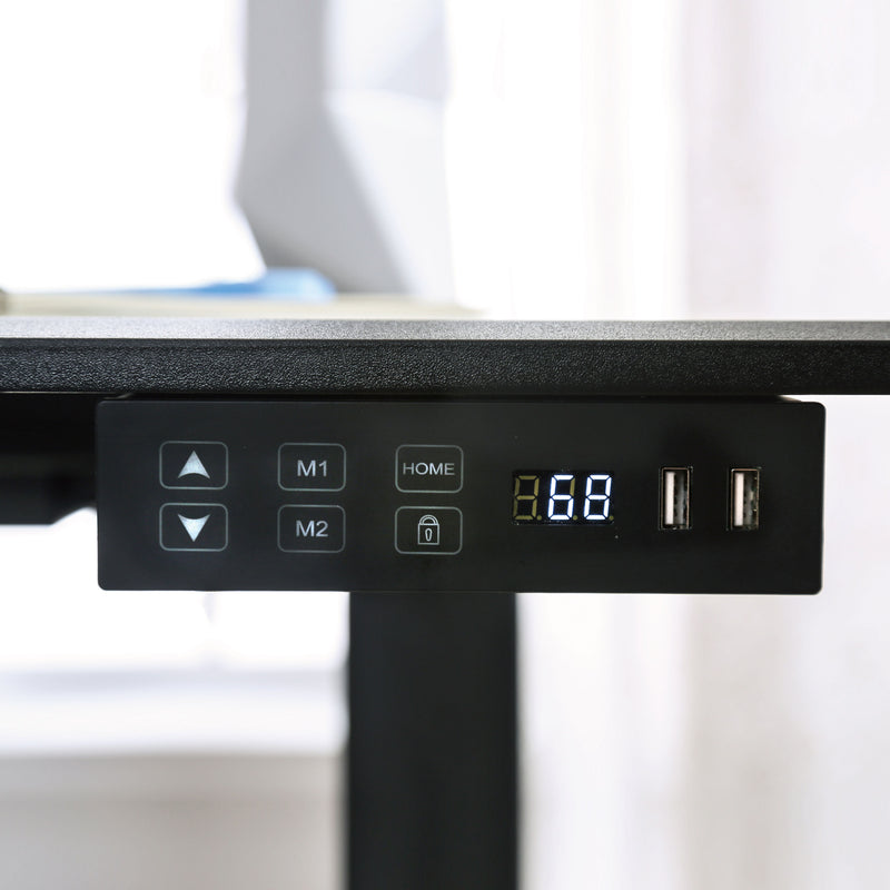 Shuler Contemporary Height Adjustable Desk with USB Power Outlet