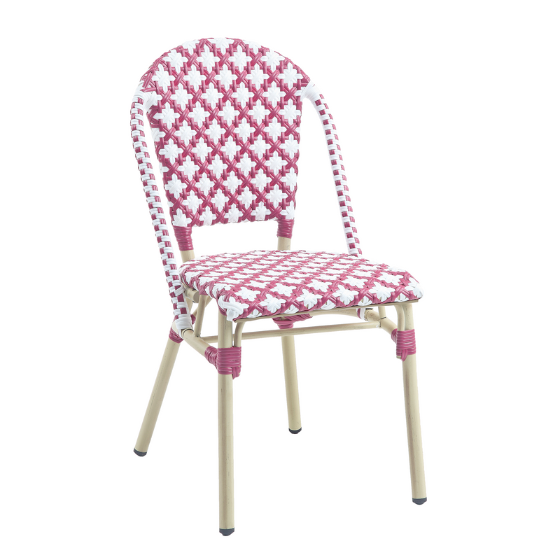 Liliane French Style Wicker Outdoor Bistro Chairs (Set of 2)