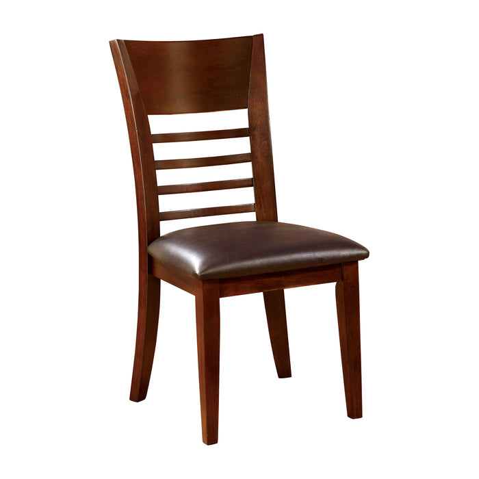 Hillview Transitional Style Brown Cherry Finish Dining Chairs