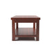 Estell Transitional Dark Cherry Finished Coffee Table with Lower Shelf