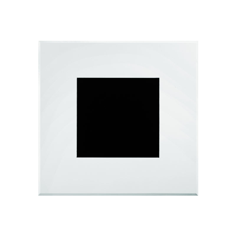 Romero Modern High Gloss White and Black Tempered Glass Coffee Table