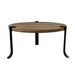 Reese Black Bracketted & Tri-leg Round 3-Piece Living Room Table Set