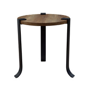 Reese Black Bracketted & Tri-leg Round 3-Piece Living Room Table Set