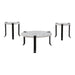 Reese Black Bracketted & Tri-leg Round 3-Piece Living Room Table Set
