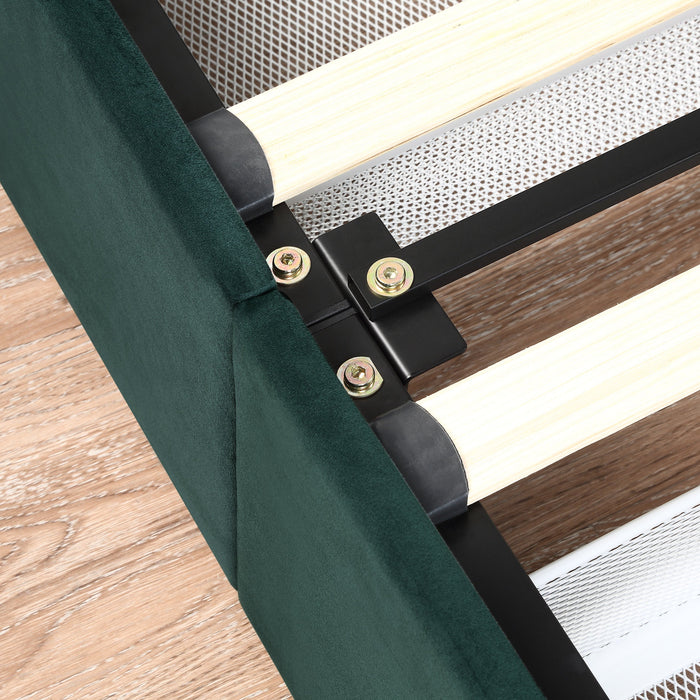 Ablemarle Glam Fabric Upholstered 4-drawer Storage Platform Bed