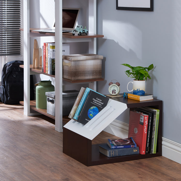 Talima Modern End Table with Book Rack