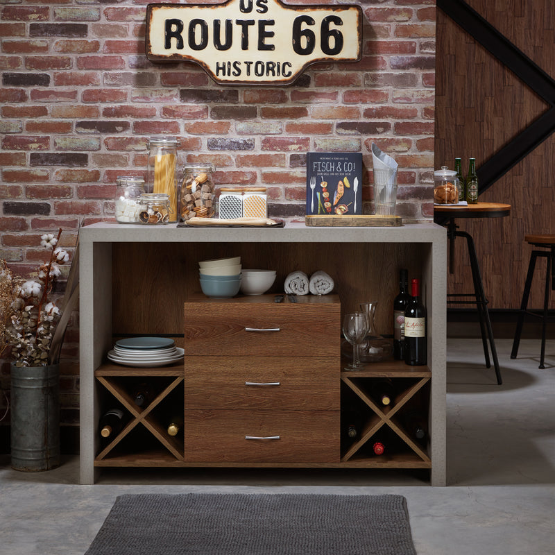 Jessen Industrial Concrete-Like Multi-Storage Buffet