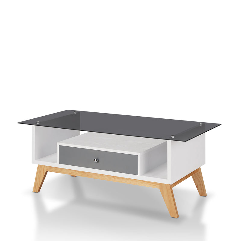 Sepulveda Transitional Single-Drawer Coffee Table
