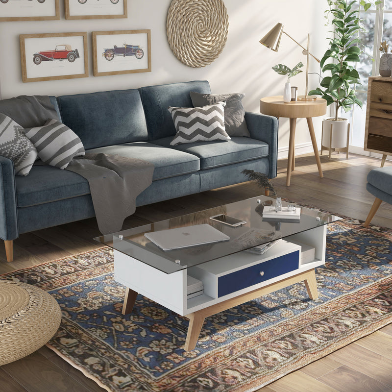 Sepulveda Transitional Single-Drawer Coffee Table