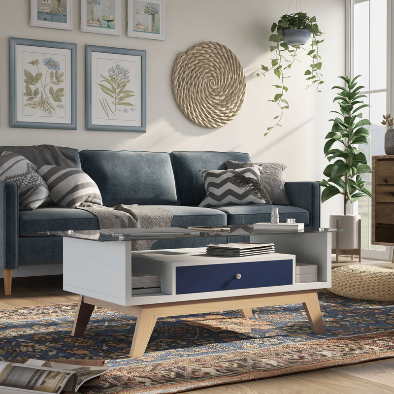 Sepulveda Transitional Single-Drawer Coffee Table