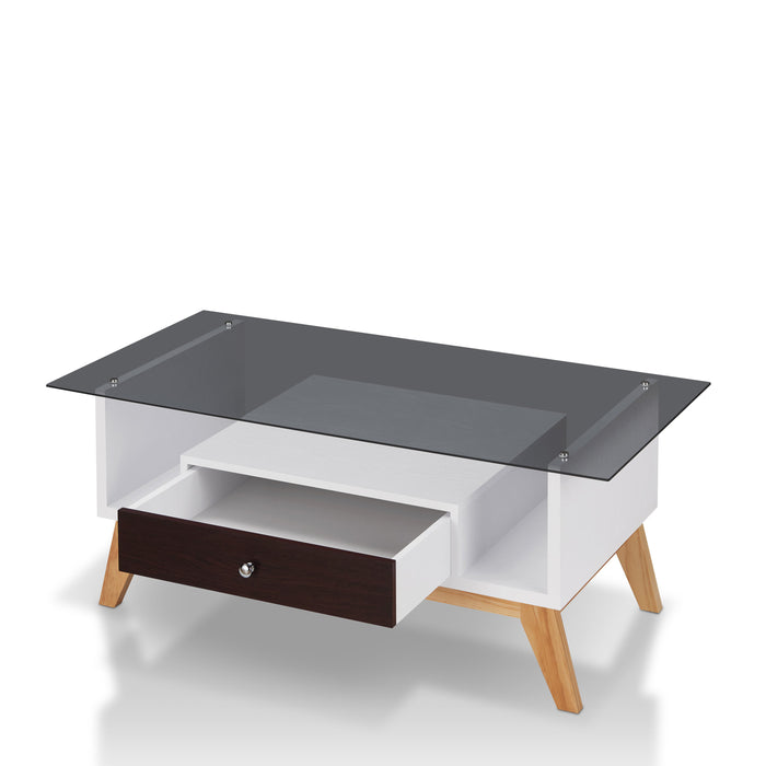 Sepulveda Transitional Single-Drawer Coffee Table