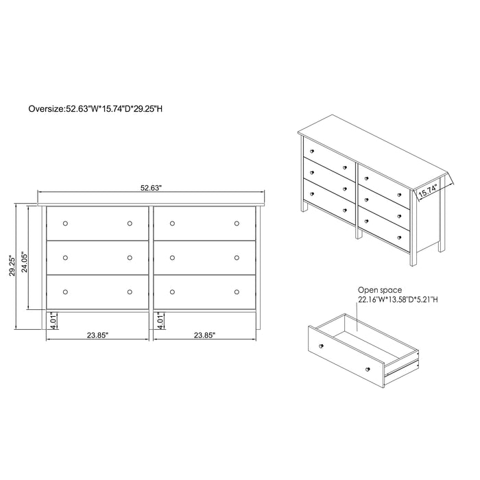 Mahoney Transitional 3-drawer Dresser