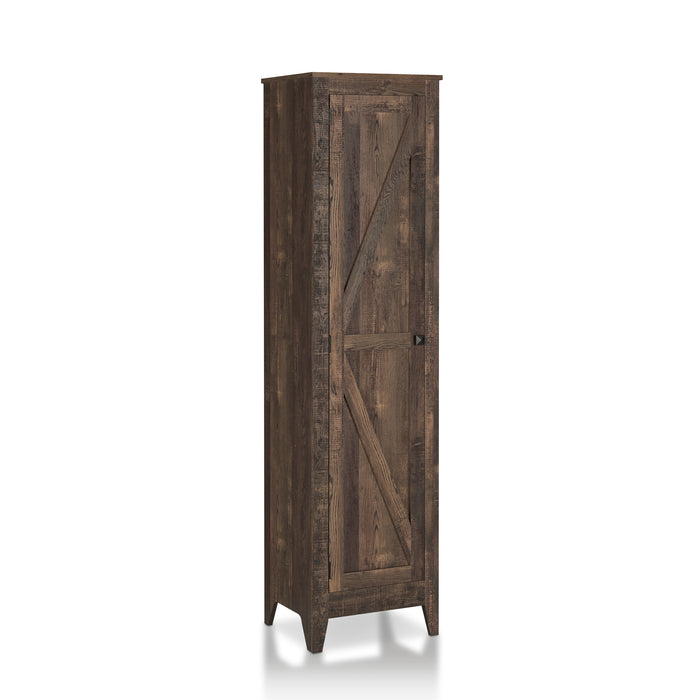 Conley Country Reclaimed Oak Compact 4-Shelved 70-inch Storage Cabinet