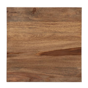 Grain markings on rustic natural tone wood top of bar stool on a white background