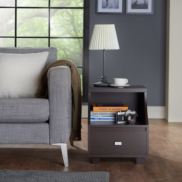 Andell Transitional Walnut End Table