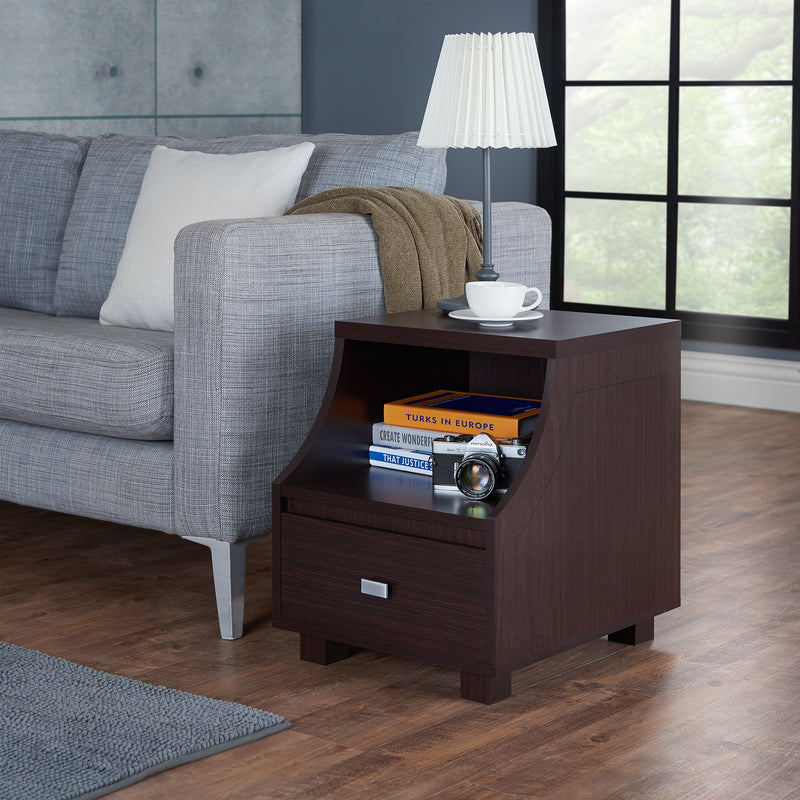 Andell Transitional Walnut End Table