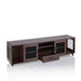 Gisella Vintage Walnut & Wire Mesh 70-inch Mobile TV Stand