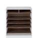 Trentino Chestnut Brown and White 6-Shelf Shoe Rack (Fits 14-Pairs)