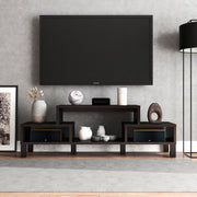 Barbour Contemporary Style Cappuccino Finish TV Stand