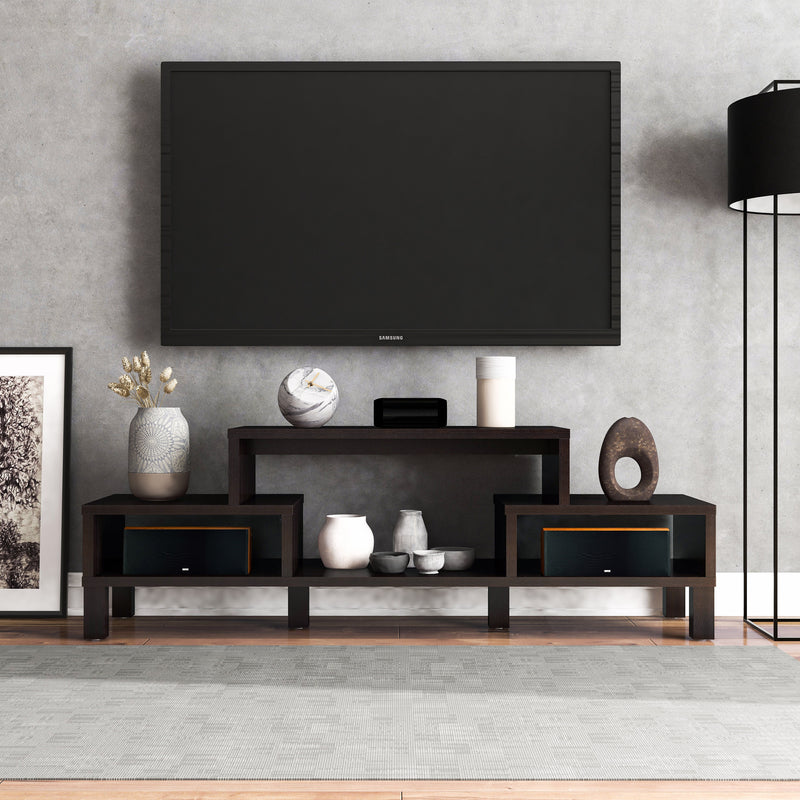 Barbour Contemporary Style Cappuccino Finish TV Stand