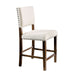 Mara Off-White Nailhead Trim Counter Height Dining Chairs (Set of 2)