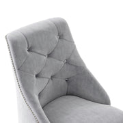 Solis Contemporary Tufted Flannelette Silver Wingback Dining Chair (Set of 2)
