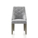 Solis Contemporary Tufted Flannelette Silver Wingback Dining Chair (Set of 2)