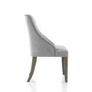 Solis Contemporary Tufted Flannelette Silver Wingback Dining Chair (Set of 2)