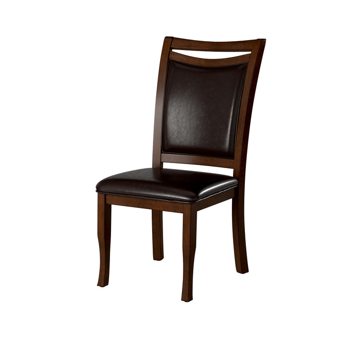 Asher Espresso Faux Leather Upholstered Dining Chairs (Set of 2)