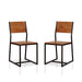 Cantrell Natural and Black Compact Dual Drop Leaf 3-Piece Dining Set