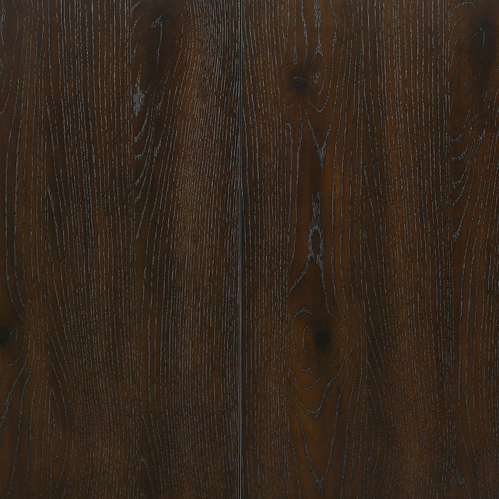Swatch of dark walnut finish for tabletop of country counter table