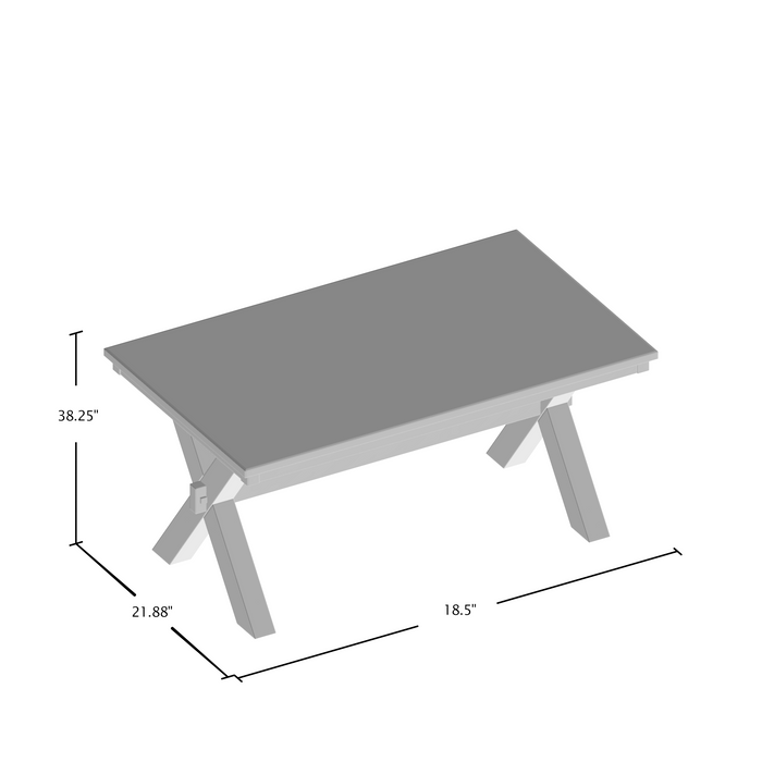 Soccorro Black Farmhouse X-Shaped Trestle Base Dining Table, Seats 6