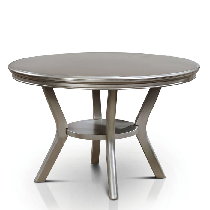 Quincy Champagne Silver Round 48-inch Dining Table (Seats 4)