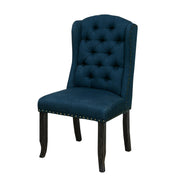 Ambrosia Button-Tufted Fabric Wingback Dining Chairs (Set of 2)