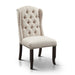 Ambrosia Button-Tufted Fabric Wingback Dining Chairs (Set of 2)