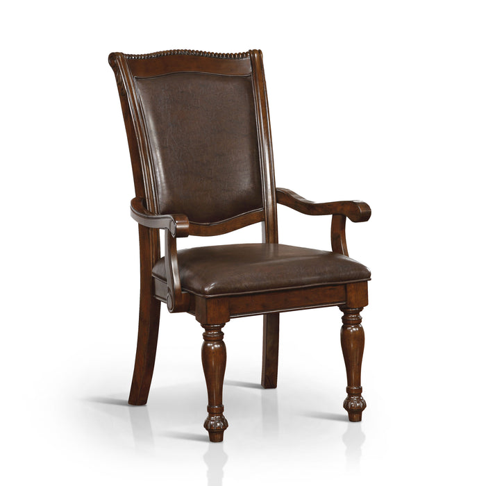 Dolly Formal Brown Cherry Finish Arm Chair