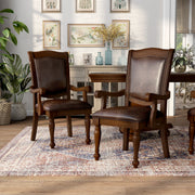 Dolly Formal Brown Cherry Finish Arm Chair