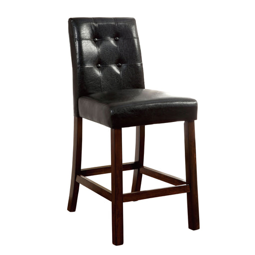 Angorah Brown Cherry & Leatherette Counter Height Chairs, Set of 3