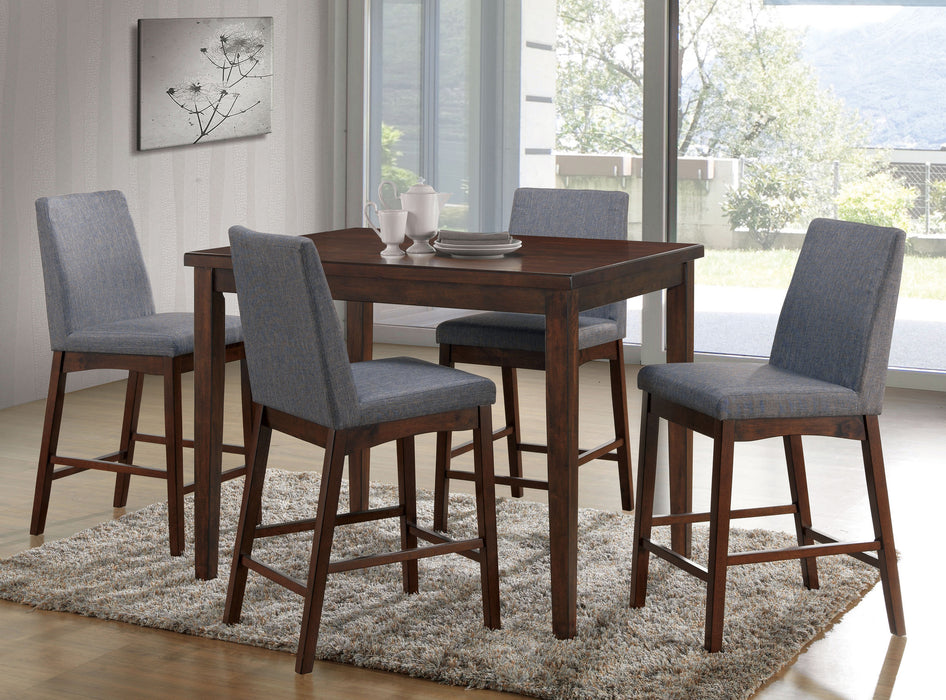 Lula Mid-Century Modern Counter Height Natural Tone Dining Table