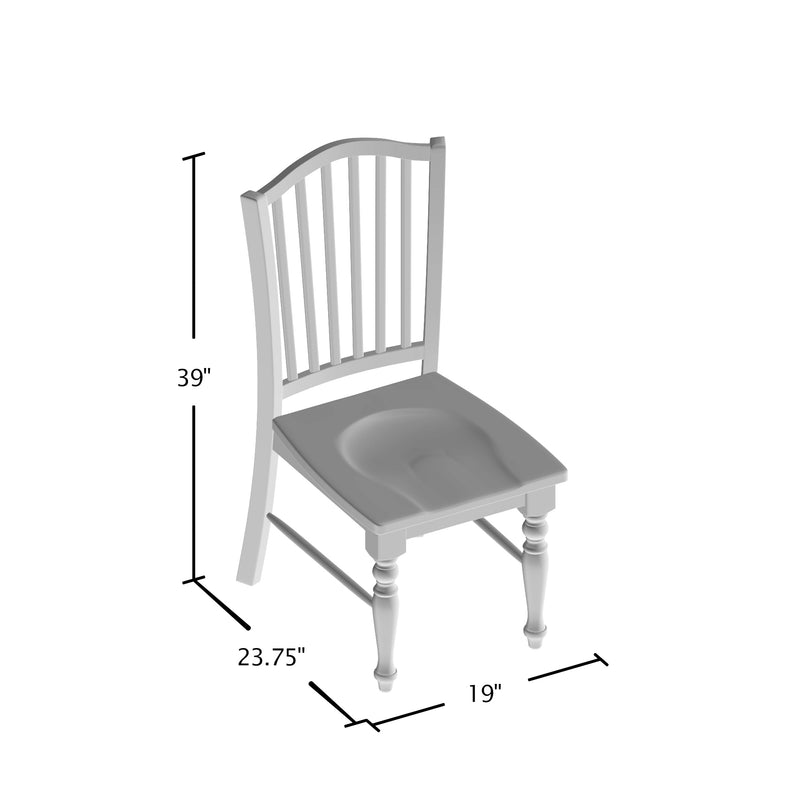 Mayville Black & Antique Oak Slatted Back Dining Chairs (Set of 2)