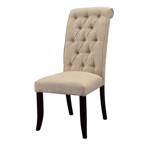 Alderman Button-Tufted Fabric & Scrolled Back Dining Chairs (Set of 2)