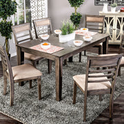 Dougherty Transitional Weathered Gray 7-Piece Dining Set