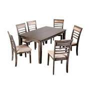 Dougherty Transitional Weathered Gray 7-Piece Dining Set