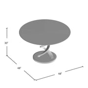 Roxo Modern Stain Plated 5-Piece Round Dining Set