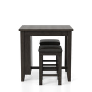 Jaxson Compact 3-Piece Island Set with Leatherette Stools & USB Ports