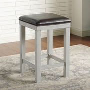 Jaxson Compact 3-Piece Island Set with Leatherette Stools & USB Ports