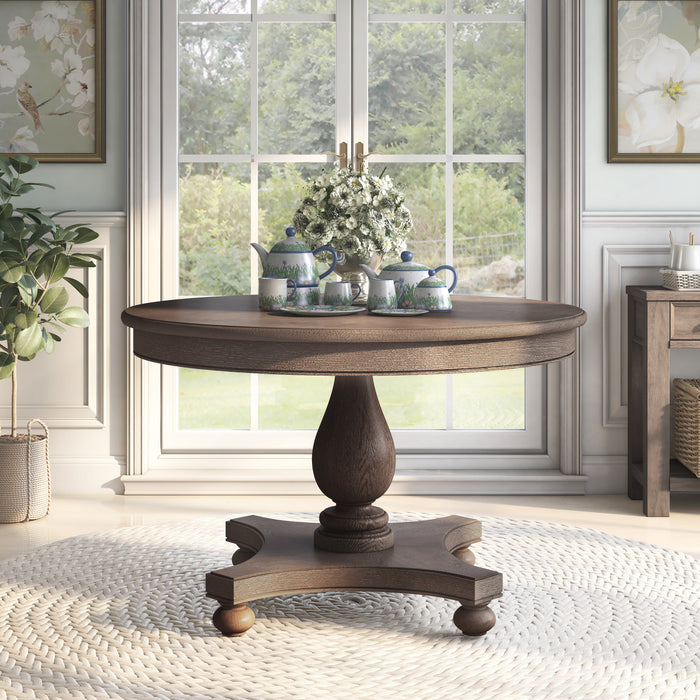 Strayhorn Rustic Wood 48-inch Round Dining Table