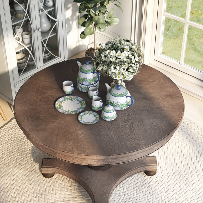 Strayhorn Rustic Wood 48-inch Round Dining Table