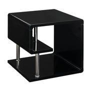 Cleto High Gloss Finish Geometric End Table