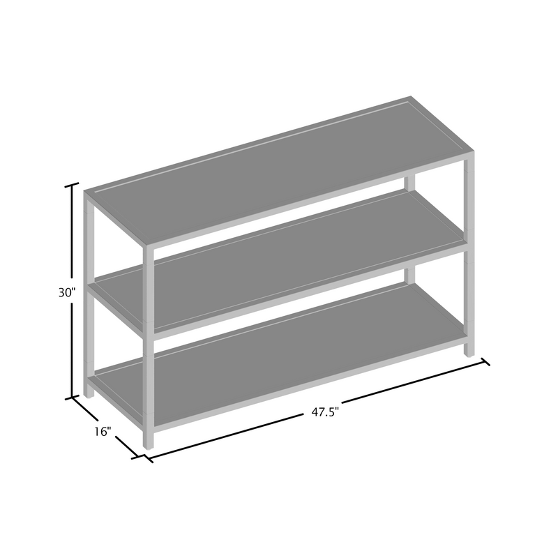 Eastry Glam Chrome 48-inch 2-shelf Sofa Table
